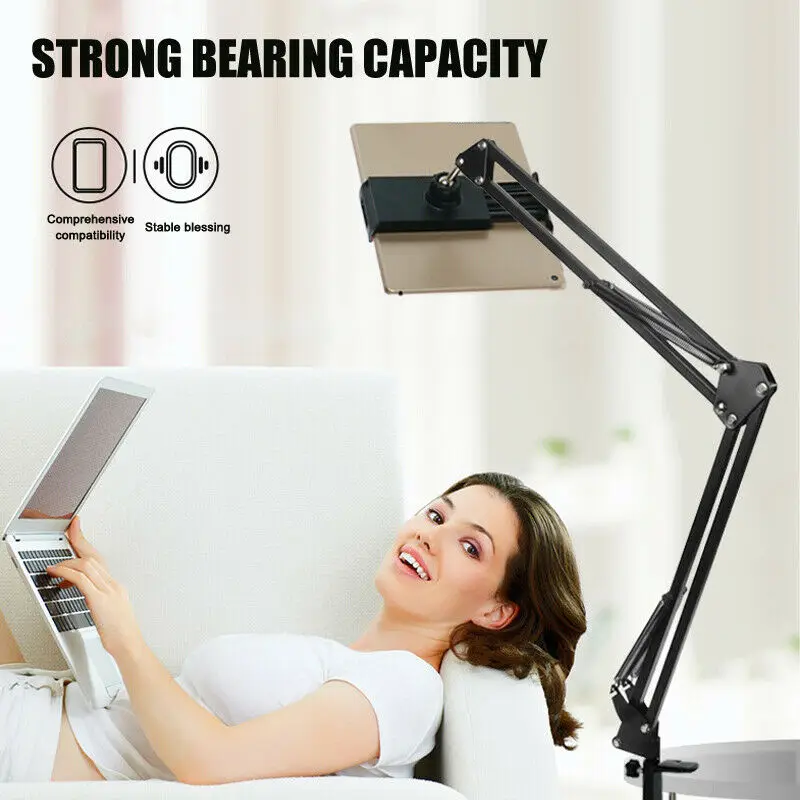 Stainless Steel Multifunctional Cell Phone Bedside Tablet Desktop Lazy Stand 360 Rotation Adjustable Free Hands Phone 5