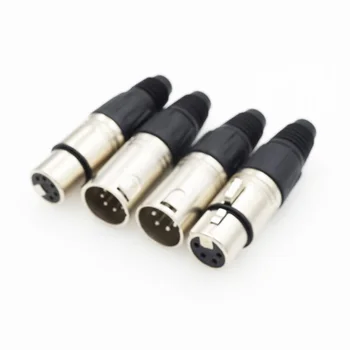 

10 Pairs 3/4/5 Pin XLR Audio Cable Connector Male/Female MIC Jack Plug and for Microphone Cable Electrical Adapter Audio Cable
