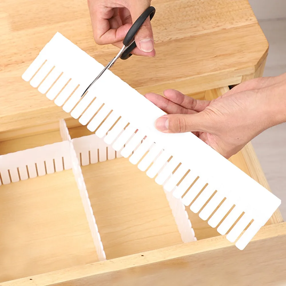 조정 가능한 서랍 분배기 DIY 보관 선반, 가정용 무료 조합 파티션 보드, 메이크업 양말 속옷 정리함, 5 개 