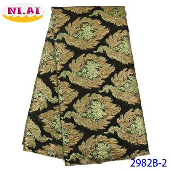 

Nigerian Brocade Lace Fabric Embroidery Mesh Lace Materials Jacquard Tissu African Laces High Quality For Clothes NA2982B-2