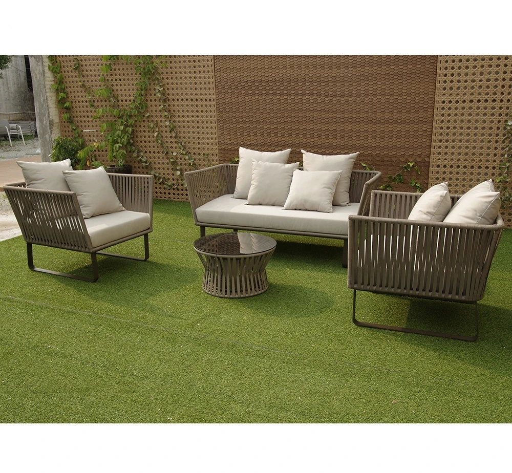 Outdoor Furniture Set With Rope And Water Resistant Fabric Balcony Terrace Garden Sofas Aliexpress