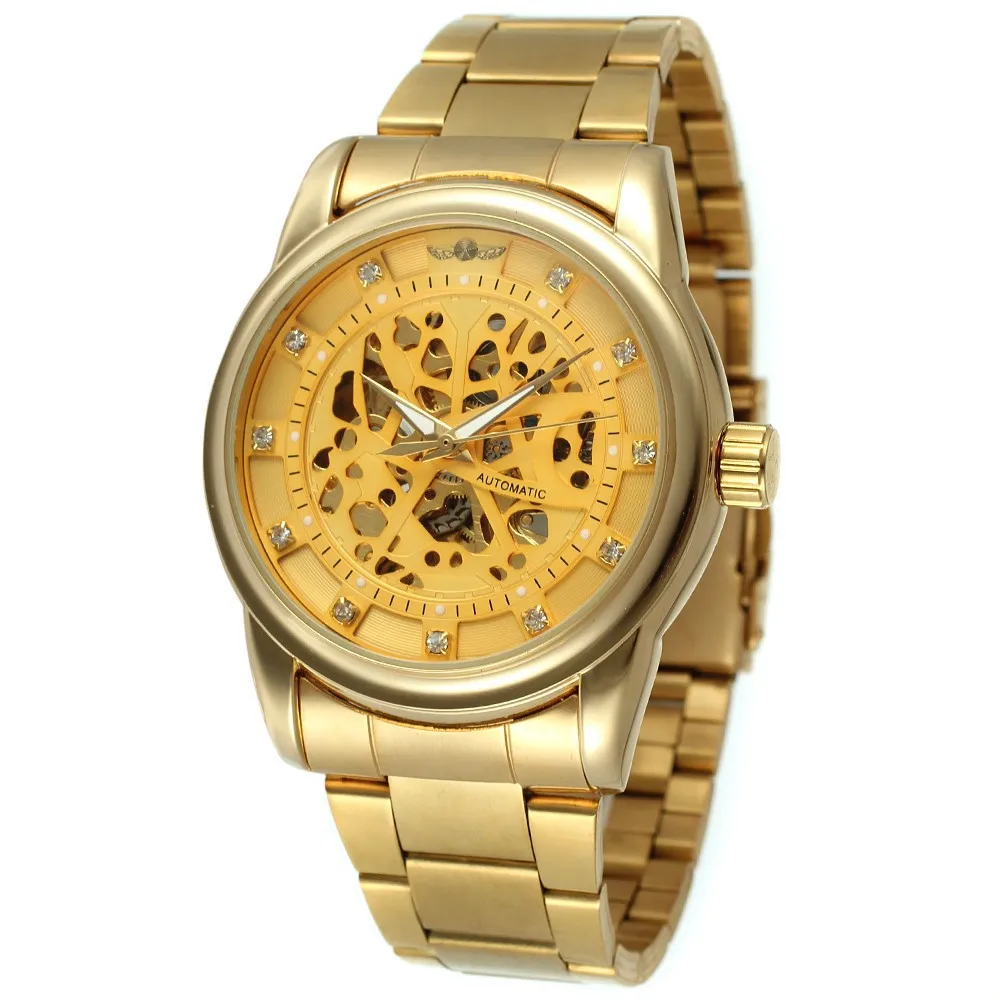 

Winner Winner Steel Belt Fully Automatic Retro Analog Watch Men Business Casual Machinery Watch