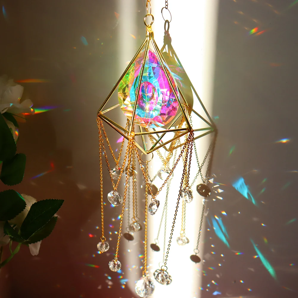 Suncatchers Crystal Pendant Sun Catcher Sun Catchers Window Ornament Light Catcher Rainbow Chaser Window Hanging Wind Chimes Home Garden Decoration