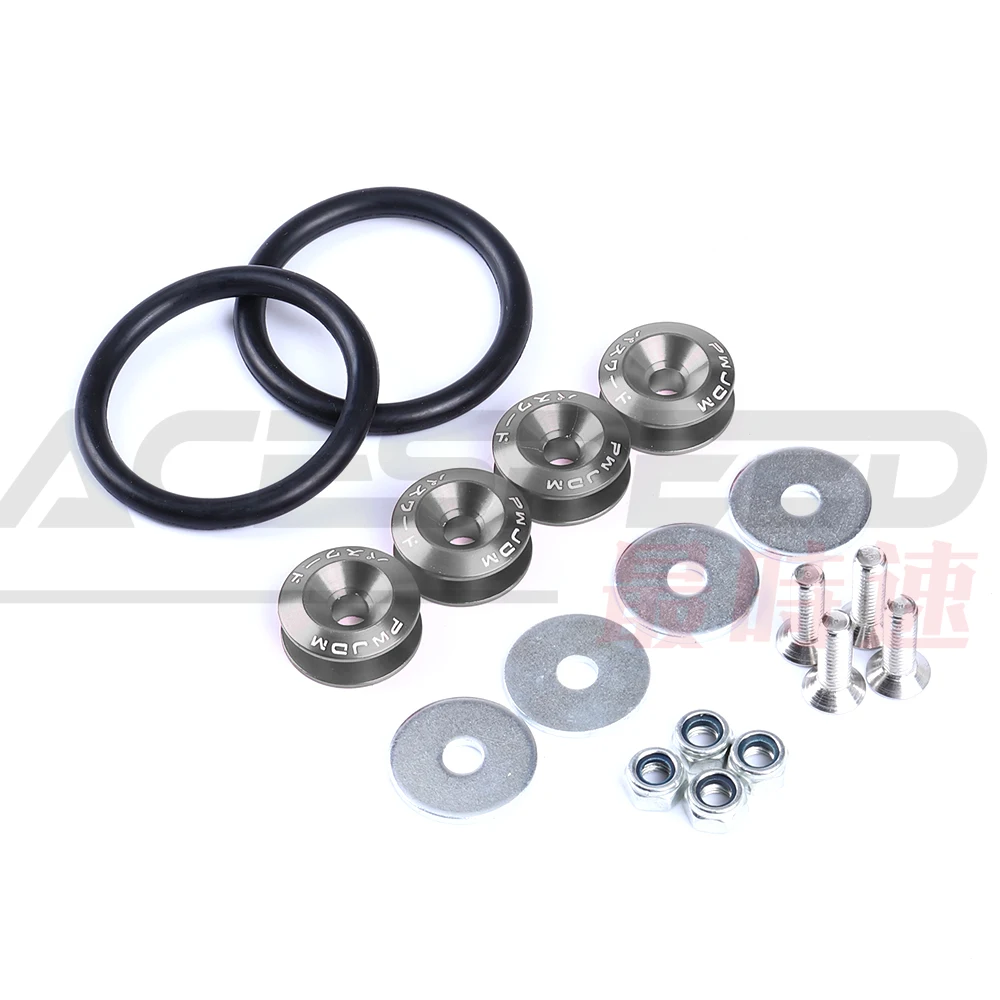 JDM Style Aluminum Bumper Quick Release Fasteners Fender Washers For Honda Civic Integra And Universal Car quick release fasteners