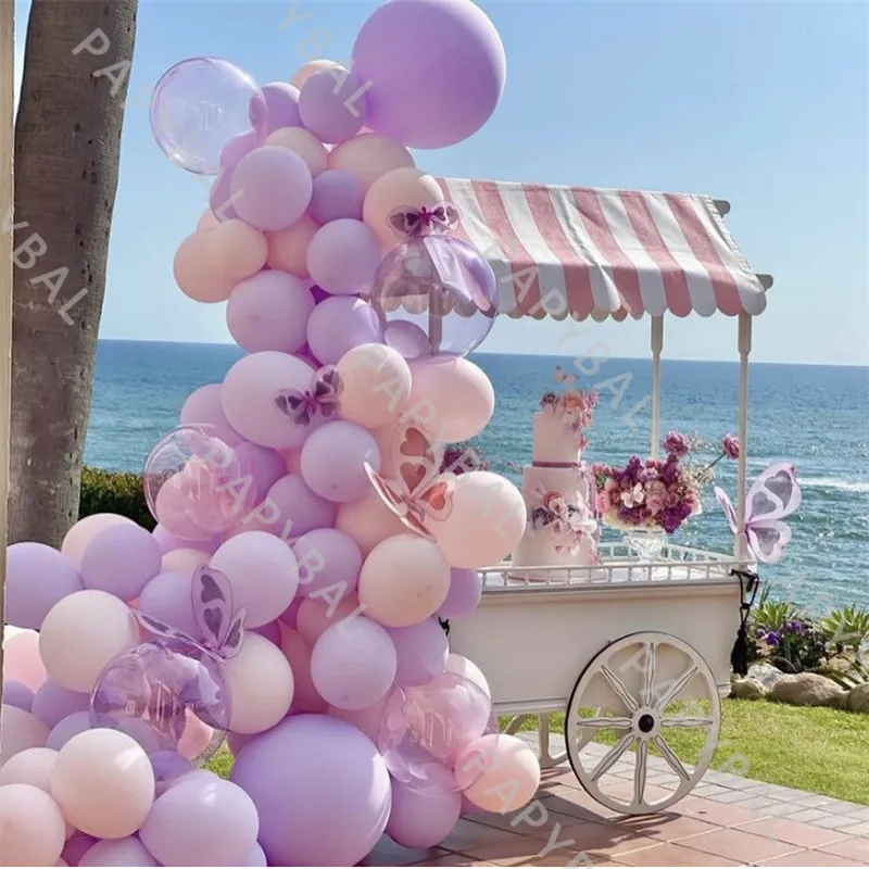 

79Pcs Macaron Purple Pink Balloon Arch Garland Kit Latex Balloon Set For Wedding Birthday Party Decoration Anniversary Globos