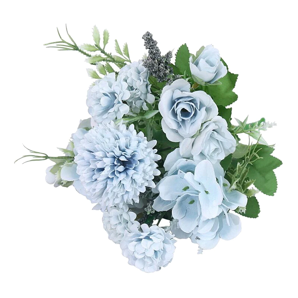 Silk Artificial Flowers Rose Wedding Bouquets Party Shop Art Hall Public Area Decoration Photo Props