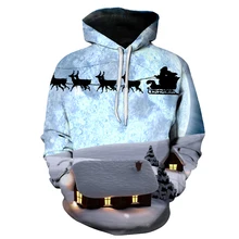 Bonito natal temático masculino 3d impresso com capuz moletom moda natal dos homens com capuz outono inverno moda com capuz pulôver