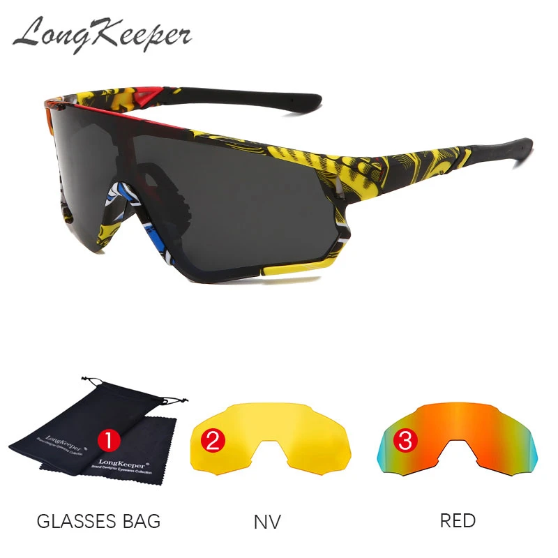 Photochromic Polarized Men Sunglasses Glasses Len Goggles Sports Driving Outdoor