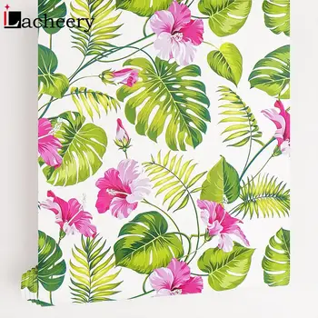 

Country Style Flowers Wallpaper Self Adhesive Cabinet Wall Sticker Waterproof Living Room Wall Decoration Floral Contact Paper