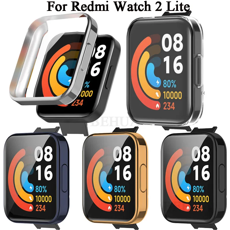 

Clear TPU Protector Case Cover for Xiami Redmi Watch 2 Lite Bracelet Smartwatch Plating Protective Shell Frame Accessories