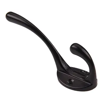 

9 Pack Coat Hooks Wall HooksHeavy Duty Wall Mounted for Hat Hardware Dual Prong Retro Coat Hanger with 20 Screws（Black/Gold）