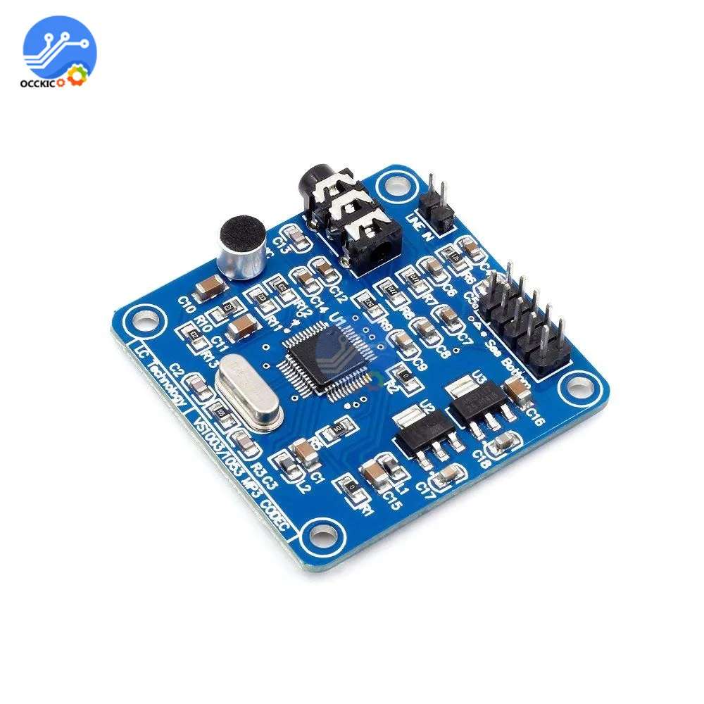 VS1003B MP3 модуль DC5V Встроенный с функцией записи MP3 музыкальный плеер модуль DIY Kit для Arduino