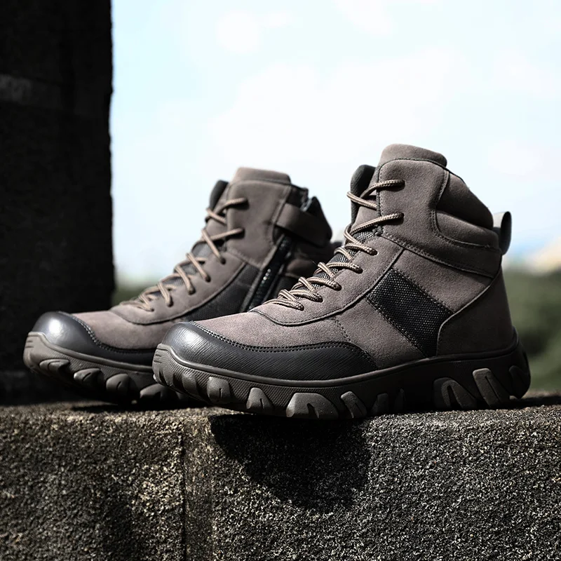 Men Boots Military Tactical Special Force Brand Army Boots Ankle Desert Quality Leather Camouflage Men Work Shoes Plus Size 47