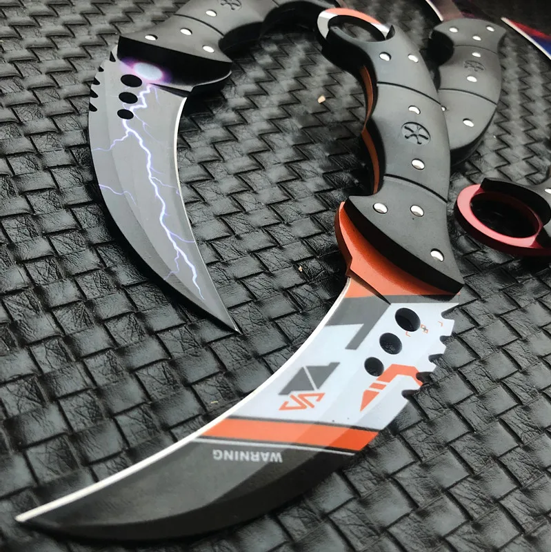 Сверхмощный Skinner Hawkbill CSGO KARAMBIT тактический нож 5 цветов для охоты на открытом воздухе и выживания с фиксированным лезвием Ножи