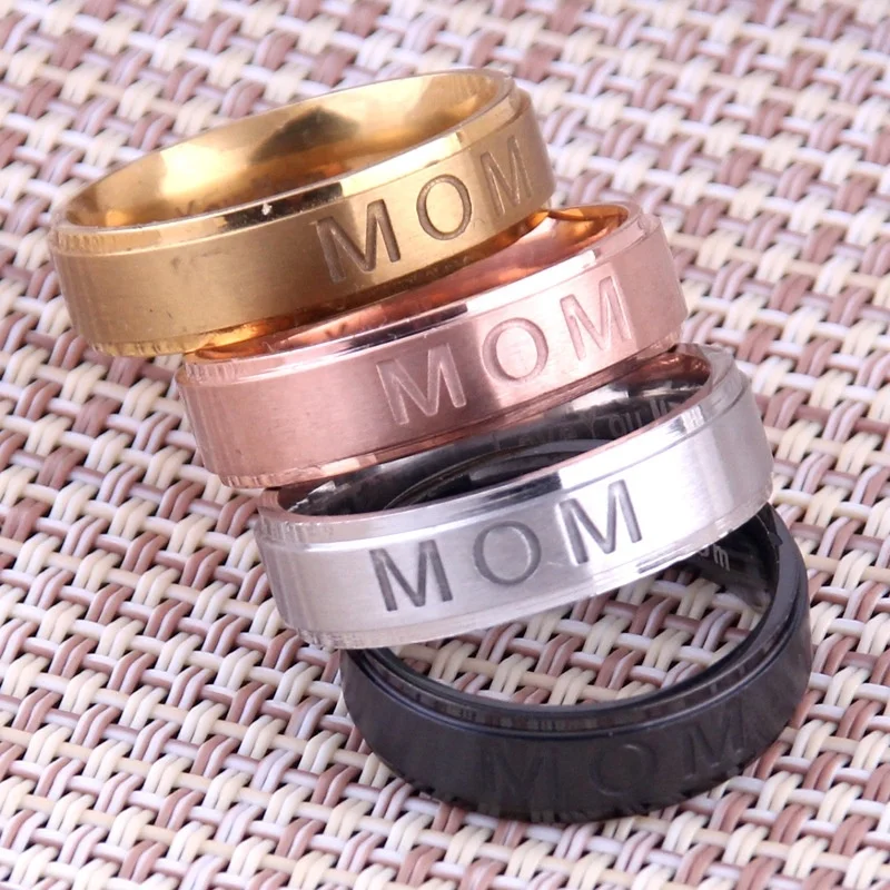 

Fashionable The Alphabet Carving Ring Women's Ring Mother's Day Gift for Mom Rings Elegance Delicate Many Occasions Colorful