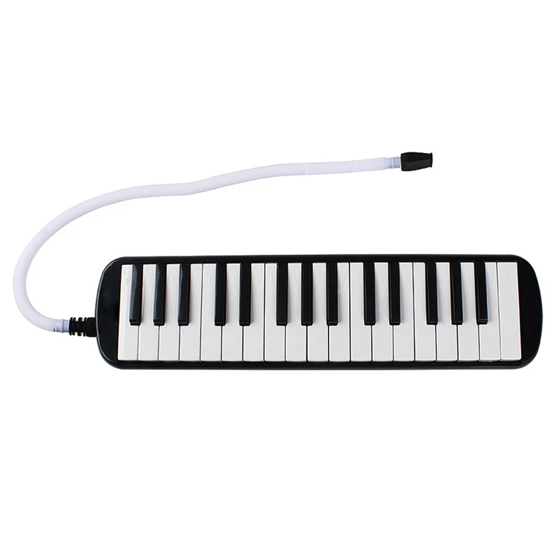 

1 Set 32 Key Piano Style Melodica with Box Organ Accordion Mouthpiece Blow Keyboard (Black)