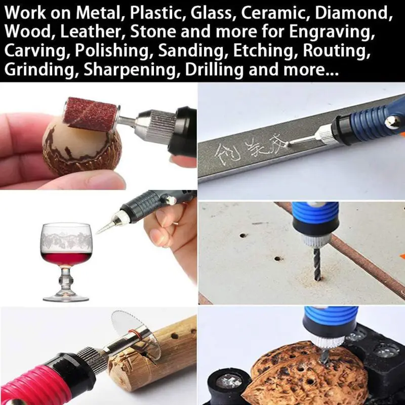 70 шт. мини электрический гравер травление Ручка DIY роторный гравировальный инструмент для ювелирных изделий Y5GA