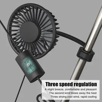 

Car Back Seat Air Cooler Fan USB Rechargeable 360 Degree Rotation Portable Silent Fan Cooling for Auto Interier Accessories