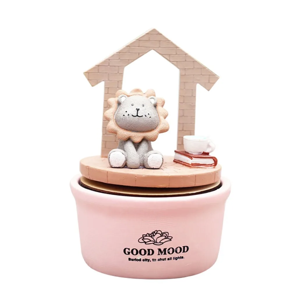 Decoration Creative Gift Zakka Cartoon Sprouting Sun Lion Music Bell Rotating Music Box