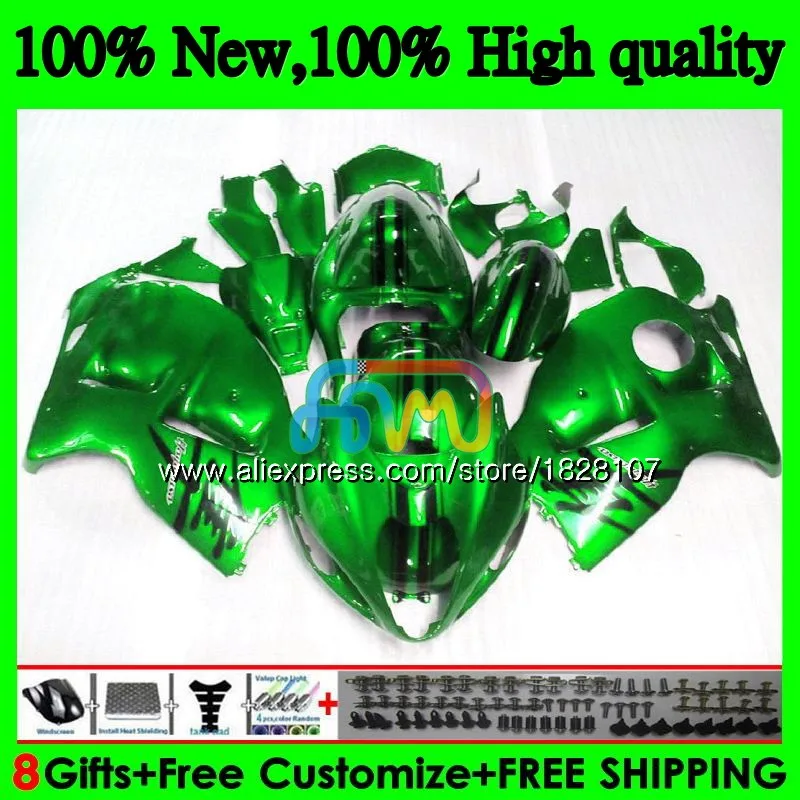 GSXR 1300 для SUZUKI Hayabusa GSXR-1300 2002 2003 2004 2005 2006 Gloss зеленый 2007 49BS. 164 GSXR1300 96 02 03 04 05 06 07 обтекатель