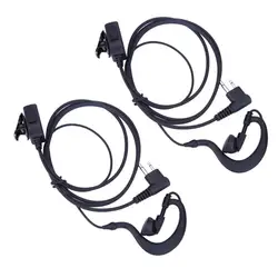 Fone de ouvido com microfone ptt, 2 peças, 2 pinos, para motorola, cb radio cp88 cp040 cp100 e motorola xtn xv ax series radio