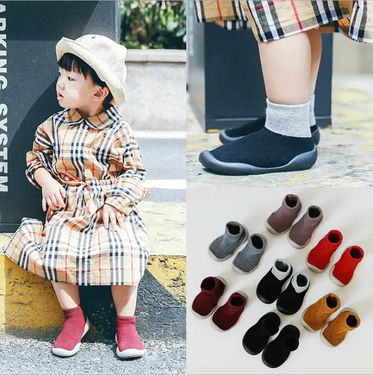 Горячая Распродажа; обувь для малышей; нескользящие толстые ботинки с мягкой подошвой; носки-тапочки; 8 видов; tz04