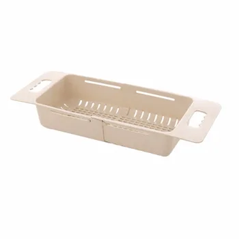 

Multifunctional Sink Draining Rack Retractable Storage Box Vegetables Basket Dish Drainer Organizer Holder Kitchen Strainer
