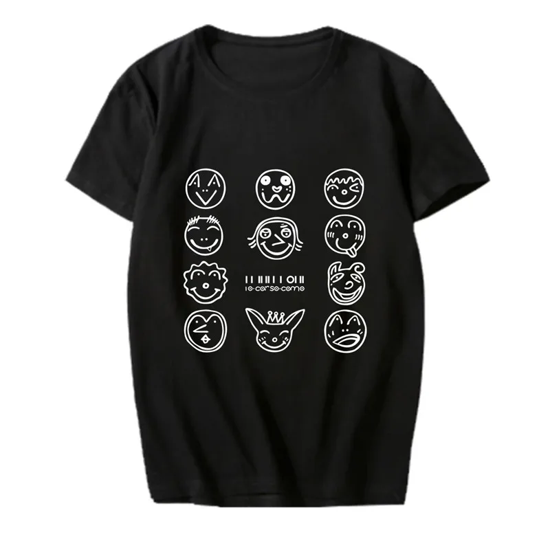 KPOP Wanna One/милые футболки с героями мультфильмов, футболка в стиле хип-хоп, футболка с короткими рукавами, футболки, PT937