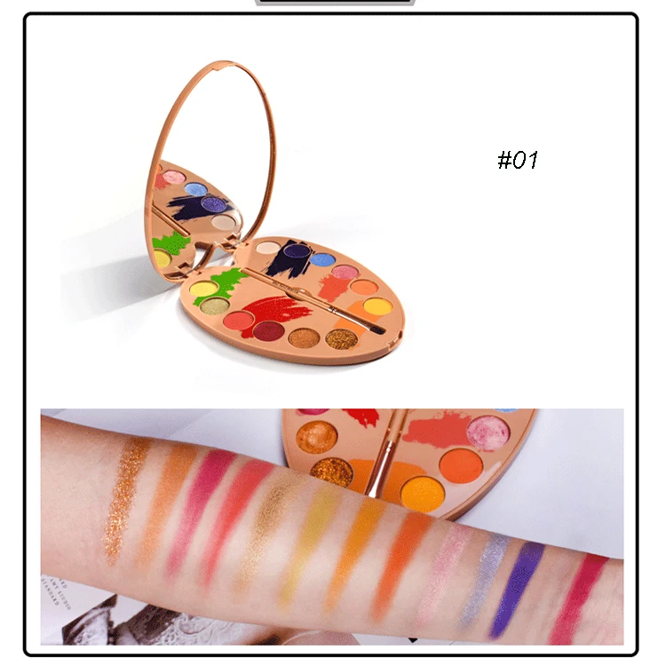 New Eyeshadow Pallete 12 Color Colorful Waterproof Makeup paint Pallete Lasting-Effect Eye Shadow