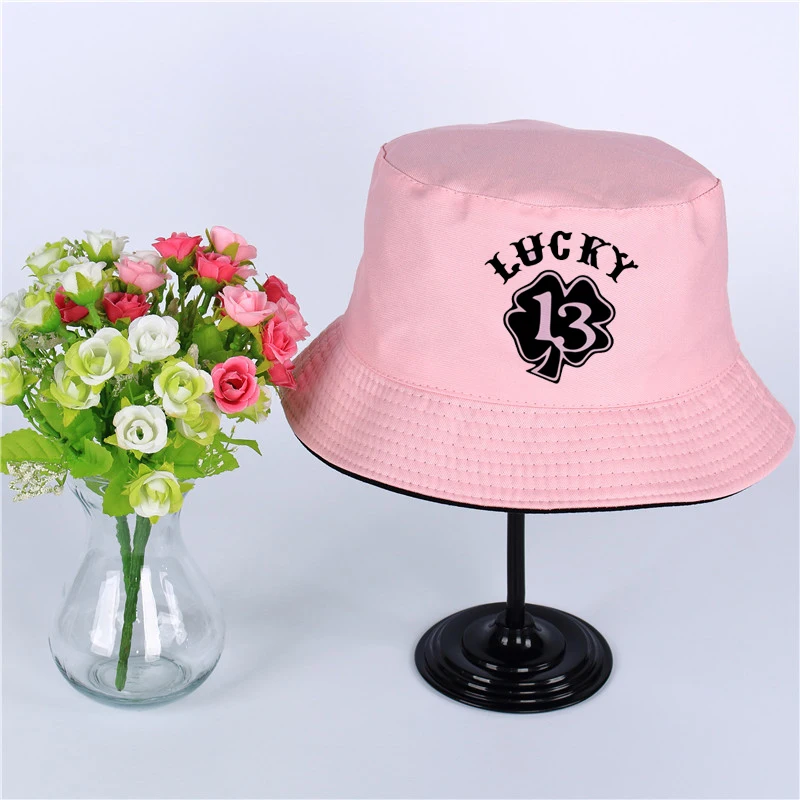 LUCKY 13 логотип летняя шляпа Женская Мужская Панама, шляпа-Панама LUCKY 13 дизайн плоский солнцезащитный козырек рыбалка, рыбак шляпа