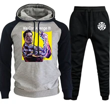 *#Best Price Hoodies Men Iron Man The Avenger We Can Avenge It Autumn Winter 2019 Raglan Streetwear Suit Male Fleece Hooded+Pants 2 Piece Set *#Best Price Hoodies Men Iron Man The Avenger We Can Avenge It Autumn Winter 2019 Raglan Streetwear Suit Male Fleece Hooded+Pants 2 Piece Set
