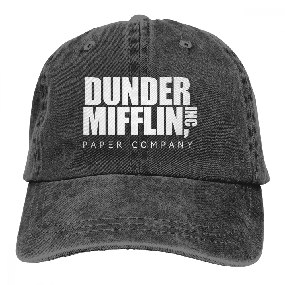Duder Mifflin paper Casquette черные унисекс Мужские Женские джинсовые бейсболка с ремешком кепки Регулируемая шляпа для гольфа папа