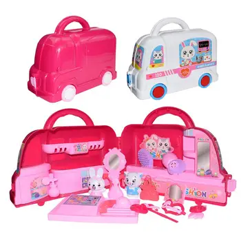 

Kuulee Children Play House Toy Set Simulation Kitchen Ware Set Storage Box Medical Tool Children Gift Toy