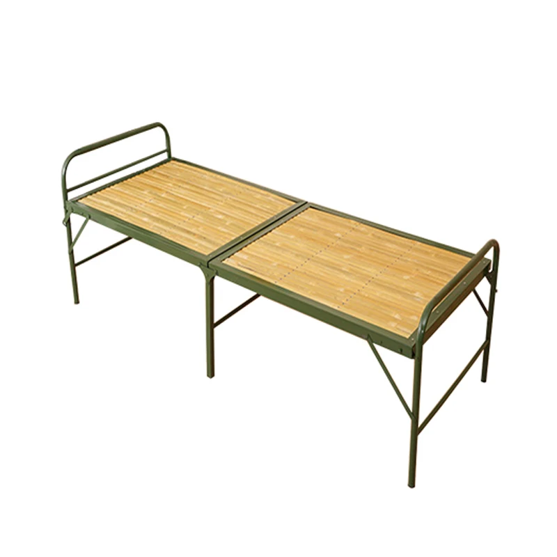 

Folding Bed Single Simple Office Siesta Bed Marching Adult Siesta Bed Reinforced Bamboo Bed Double Bed Escort Bed