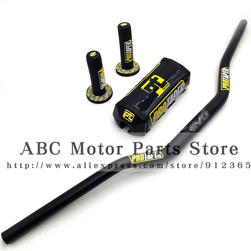 Руль для PRO Taper Pack Bar 1-1/" ручка бар колодки ручки Pit Pro Racing Dirt Pit Bike мотоцикл CNC 28,5 мм адаптер - Цвет: Black A