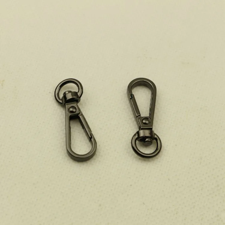 gunblack 10/30 шт 8 мм металлический клатч Сумки пряжки брелок ошейник Поворотный Trigger зажимы Сумки из натуральной кожи на ремешке с застёжкой "Лобстер" аппаратные средства "сделай сам" аксессуары - Цвет: gunblack