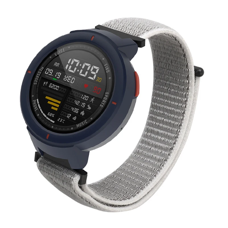 Для Amazfit Verge 3 нейлоновый ремешок браслет+ Защитные чехлы Чехол для Xiaomi Huami Amazfit Смарт часы 3