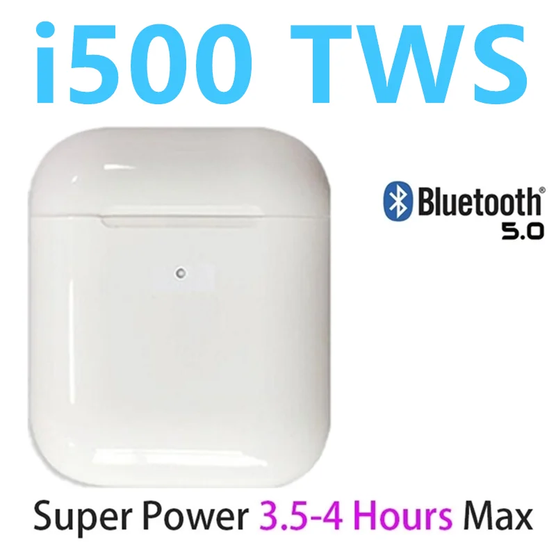 

i500 TWS Fingerprint Touch Wireless Headphones Bluetooth V5.0 3D Stereo Mic Noise Cancelling Earphones PK i2000 i5000 TWS
