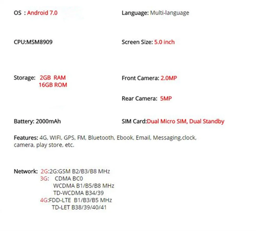 GOME C51 5," 4G LTE мобильный телефон Android 7 2 Гб 16 Гб MSM8909 5.0MP+ 2.0MP Android 7,1 2000 мАч мобильный телефон
