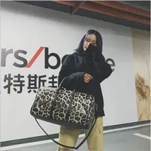 Новые сумки с леопардовым принтом модная большая Вместительная дорожная Сумка Наплечная Сумка с леопардовым принтом