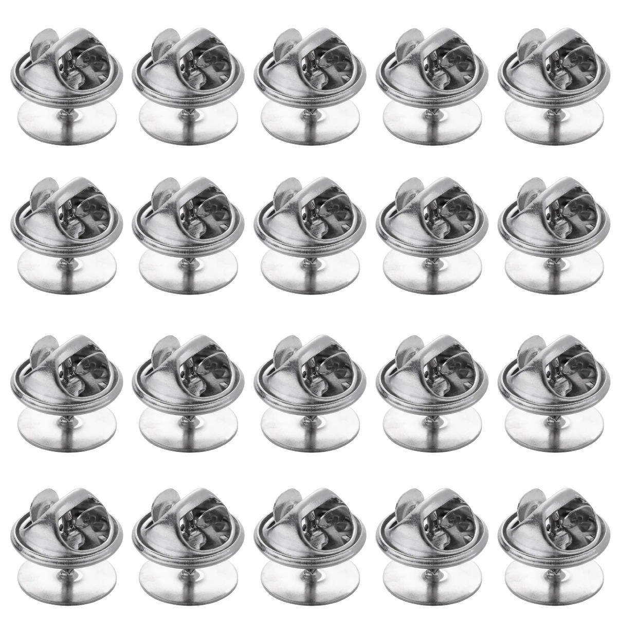 ULTNICE 50pcs 나비 클러치 넥타이 압정 빈 핀 가시 나비 모자 클러치 백 (크롬)