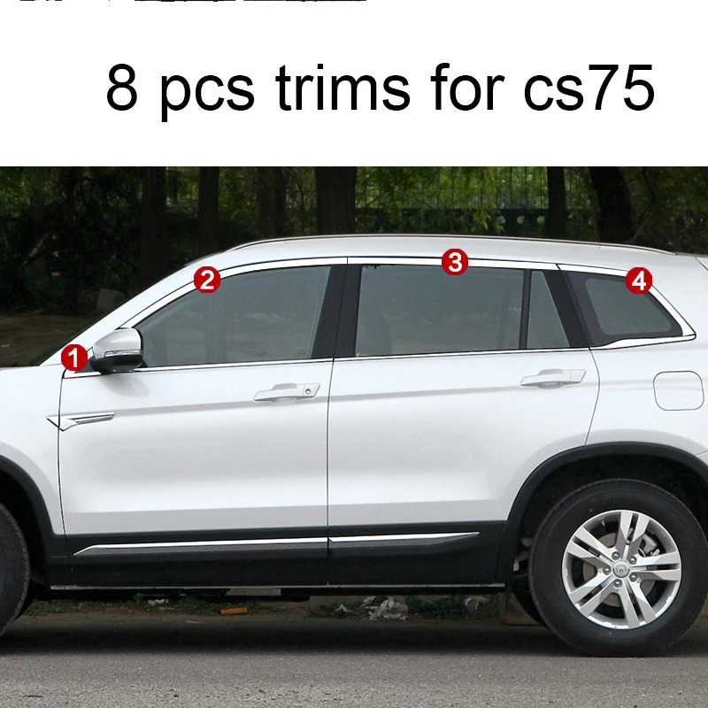 Нержавеющая сталь окна автомобиля планки для changan cs75