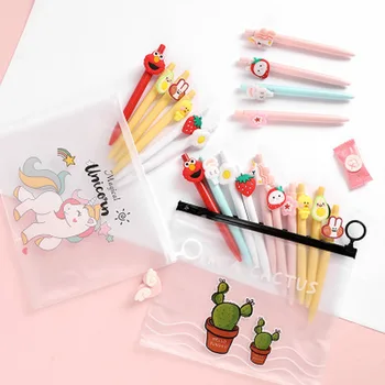 

Press Gel Pen and Pencil Case Kawaii Stationery Cute Pens Cute Novelty Kawaii Pens 0.5mm Gel Pen School Office Gift Supplies
