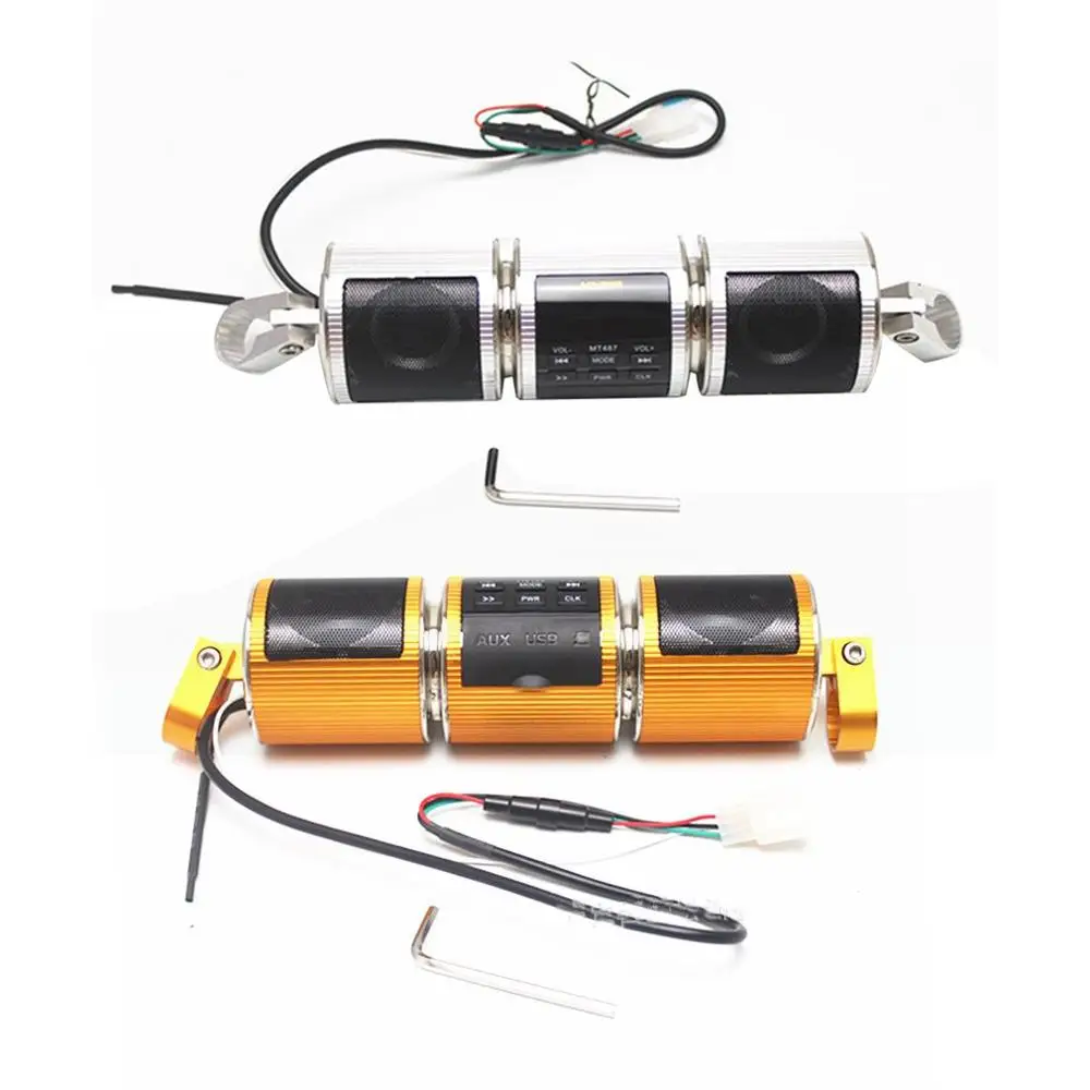 

Portable Motorcycle Mp3 Audio Refit Soundproof Waterproof Speaker Multifunction With Display Dual Speaker