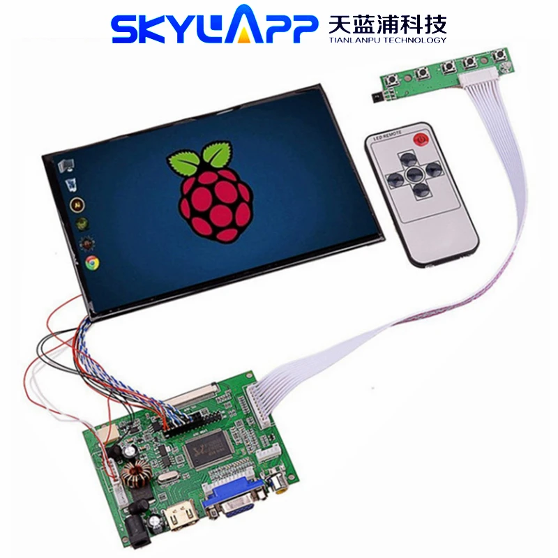 7''Inch LCD High Resolution IPS 39 Pins Screen Multifunctional Driver Board with AV2 HDMI VGA for Raspberry Pi (Without Touch) |