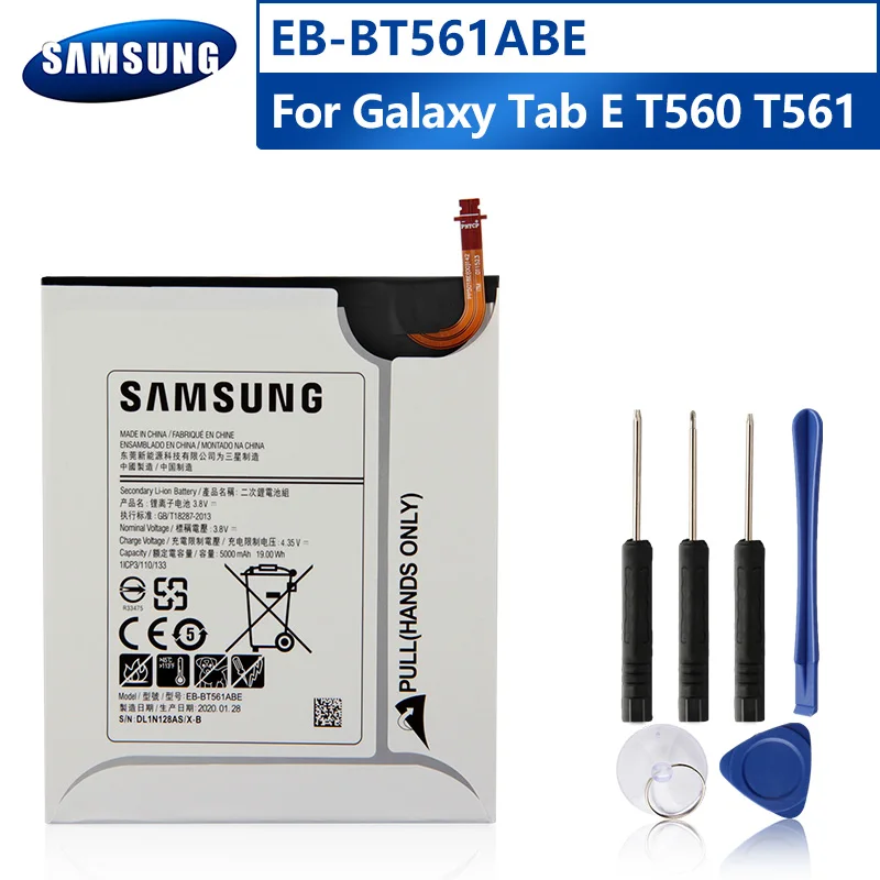 Samsung оригинальный EB BT561ABE аккумулятор для GALAXY Tab E T560 T561 SM Подлинная запасная