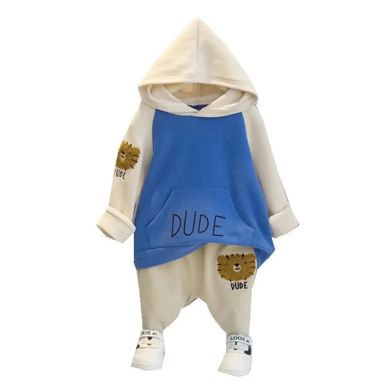 

New Spring Autumn Baby Boys Girls Clothes Children Cotton Hooded T Shirt Pants 2Pcs/sets Toddler Casual Costume Kids Tracksuits
