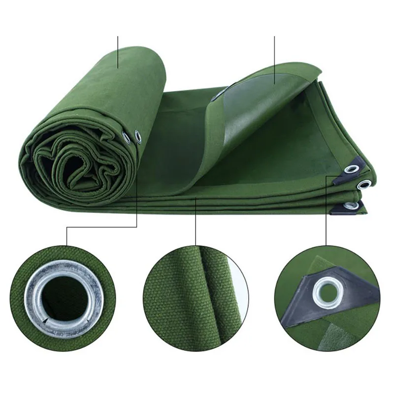 Multiple size super thick 650g/sqm sunshine protective canvas cover, truck tarpaulin,waterproof sunscreen tarp cloth Windproof
