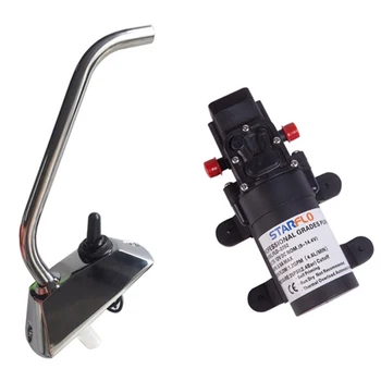 

Water Pump Set With Faucet Home Garden Pressure System Multifunctional Automatic Low Noise Replacement Parts Caravan 12V Boat RV