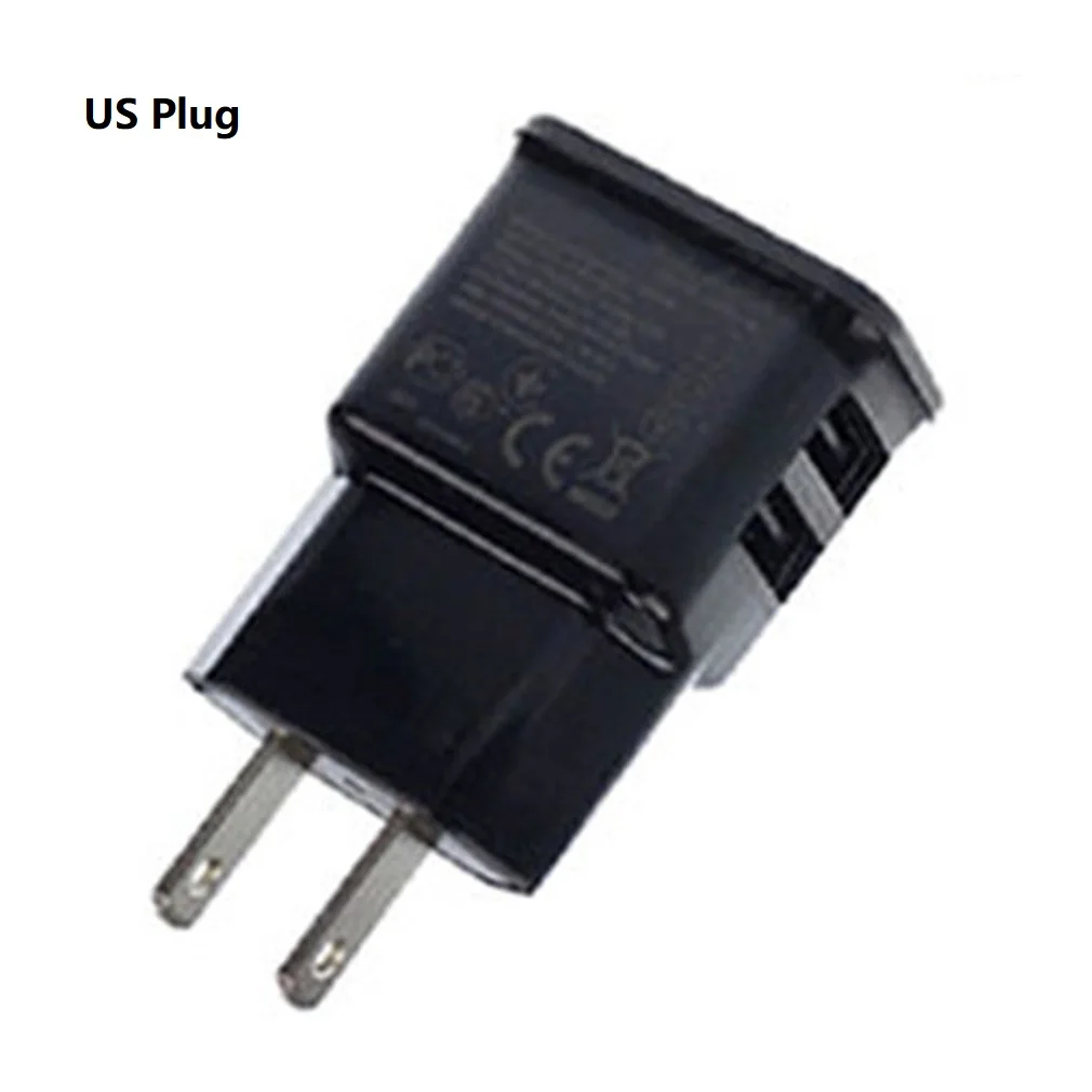 2A Универсальное зарядное устройство для мобильного телефона с двумя USB разъемами европейского стандарта, 5 В, 2 А, зарядное устройство для путешествий, зарядное устройство для iPhone, Android - Тип штекера: 2A